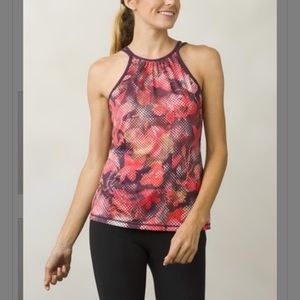 PrAna dark plum digi flower balletic tank